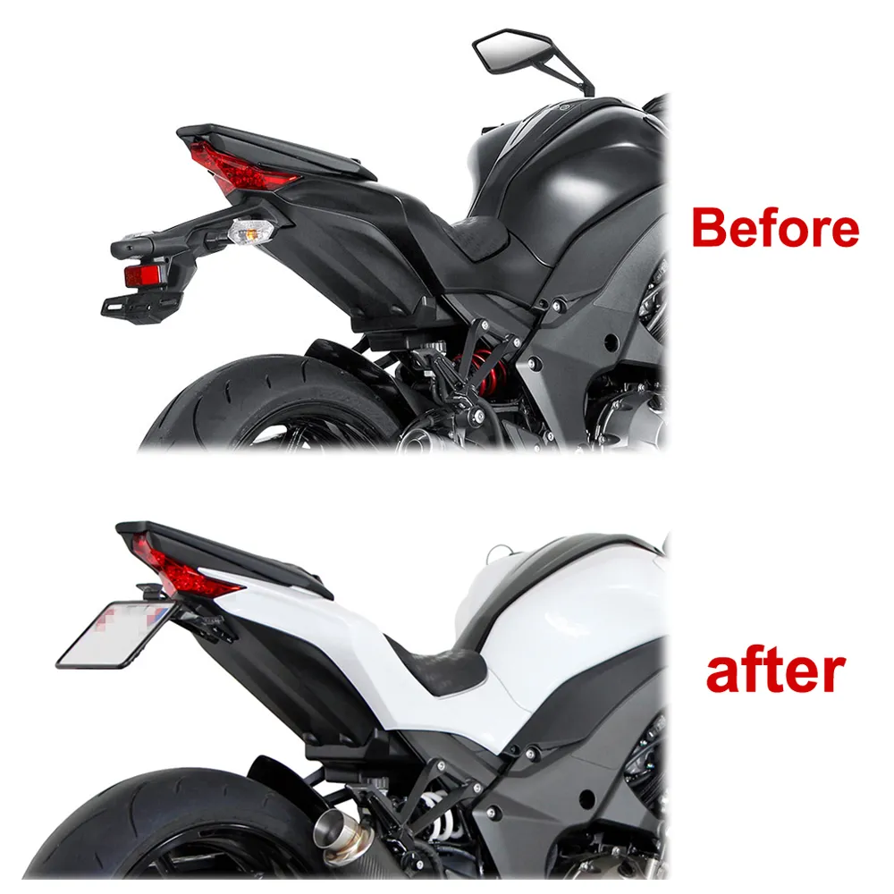 Kawasaki Z1000 Z1000R 2024 Rear Fender Eliminator Kit Tail Tidy License Plate Holder Bracket
