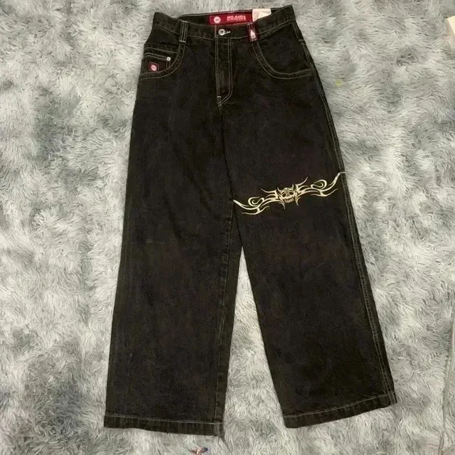JNCO Y2K Black High Waisted Witchery Jeans With Gothic