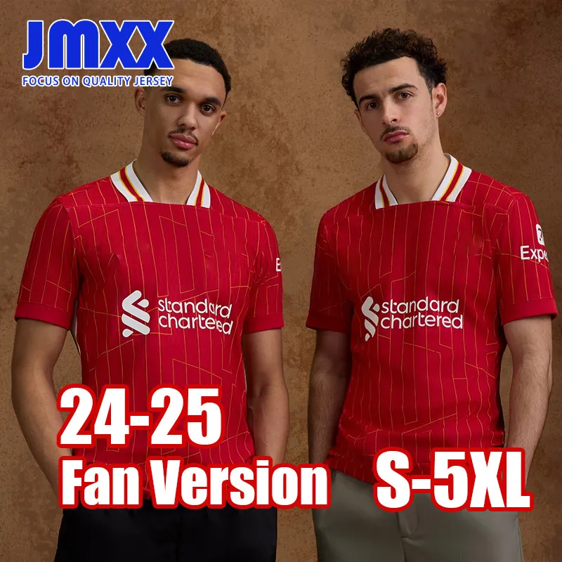 S 5XL 4XL 24 25 LIV Liverpudlian Soccer Jerseys Home Away Third Goalkeeper Pre Match Training Special Mens Uniforms Jersey Man Football Shirt 2024