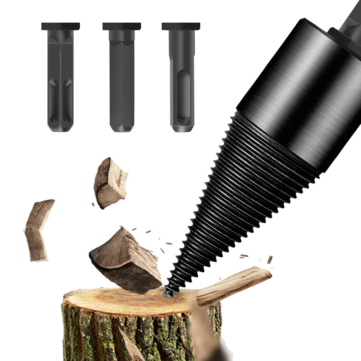 Firewood Drill Bit Splitter 4-Piece Firewood Splitting Drill Bit Set ...