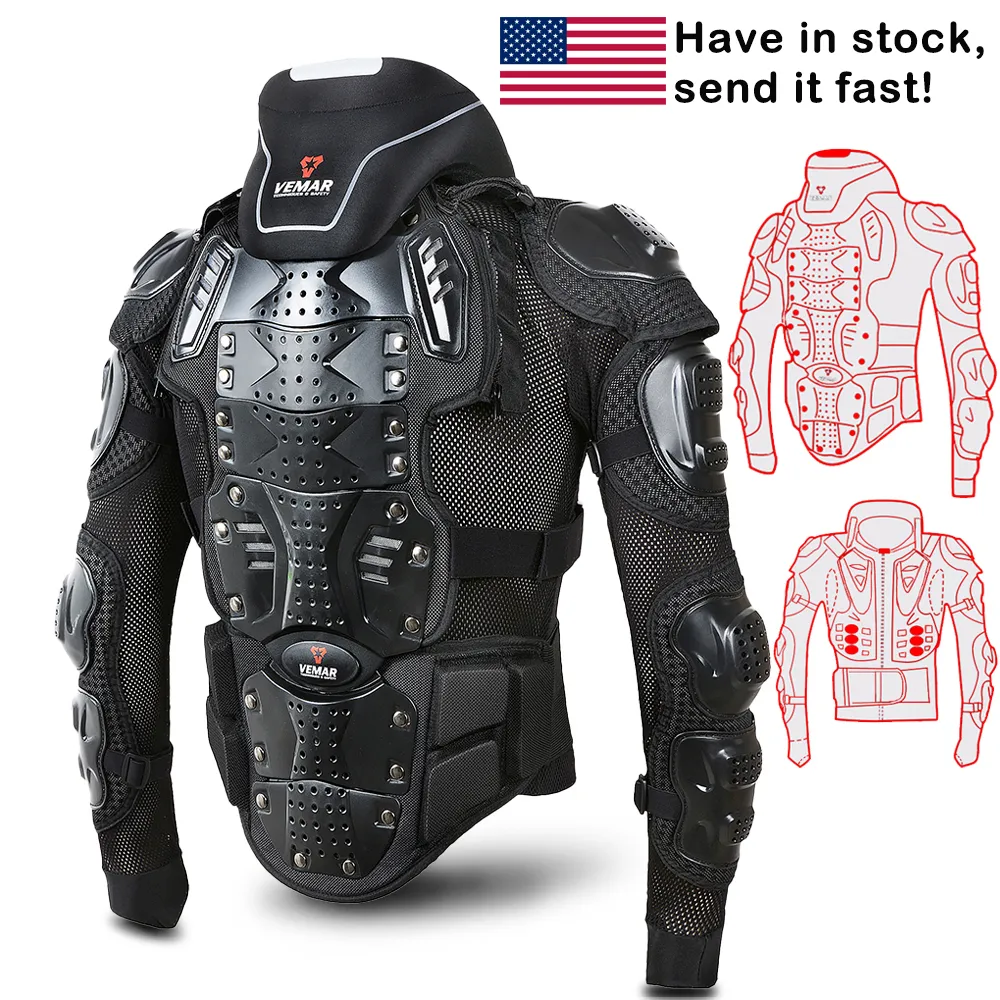 Motorcycle Full Body Armor Jacket CE Certified Protection Chest Motorcycle Full Body Armor Jacket CE Certified Protection Chest