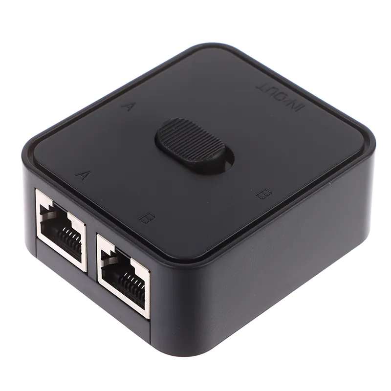 Network Switchable Box 2-Port Gigabit Network Switch RJ45 CAT 5/6 LAN Hub, Power-Free 2-Way ...