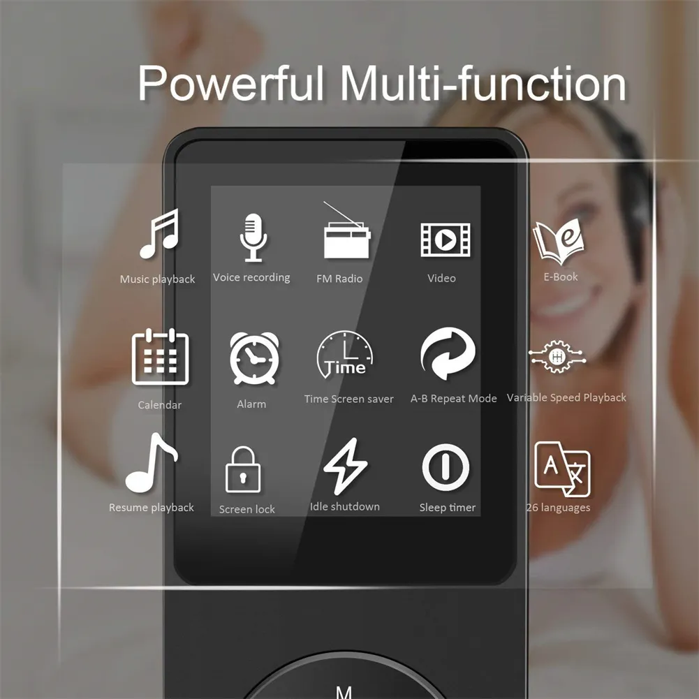 Mini MP3 Player with Bluetooth 5.0, Non-Destructive Audio, FM Radio ...