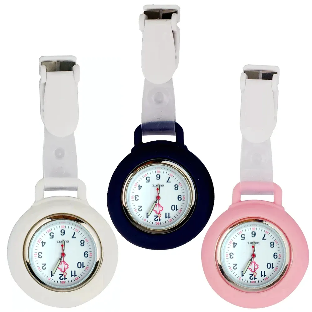 Medical Hanging Clip On FOB Nurse Pocket Watch For Nursing Care And Office Use Solid Color Lapel Badge Brooch Clock Gift From Ddmydesign 9.13 DHgate.Com