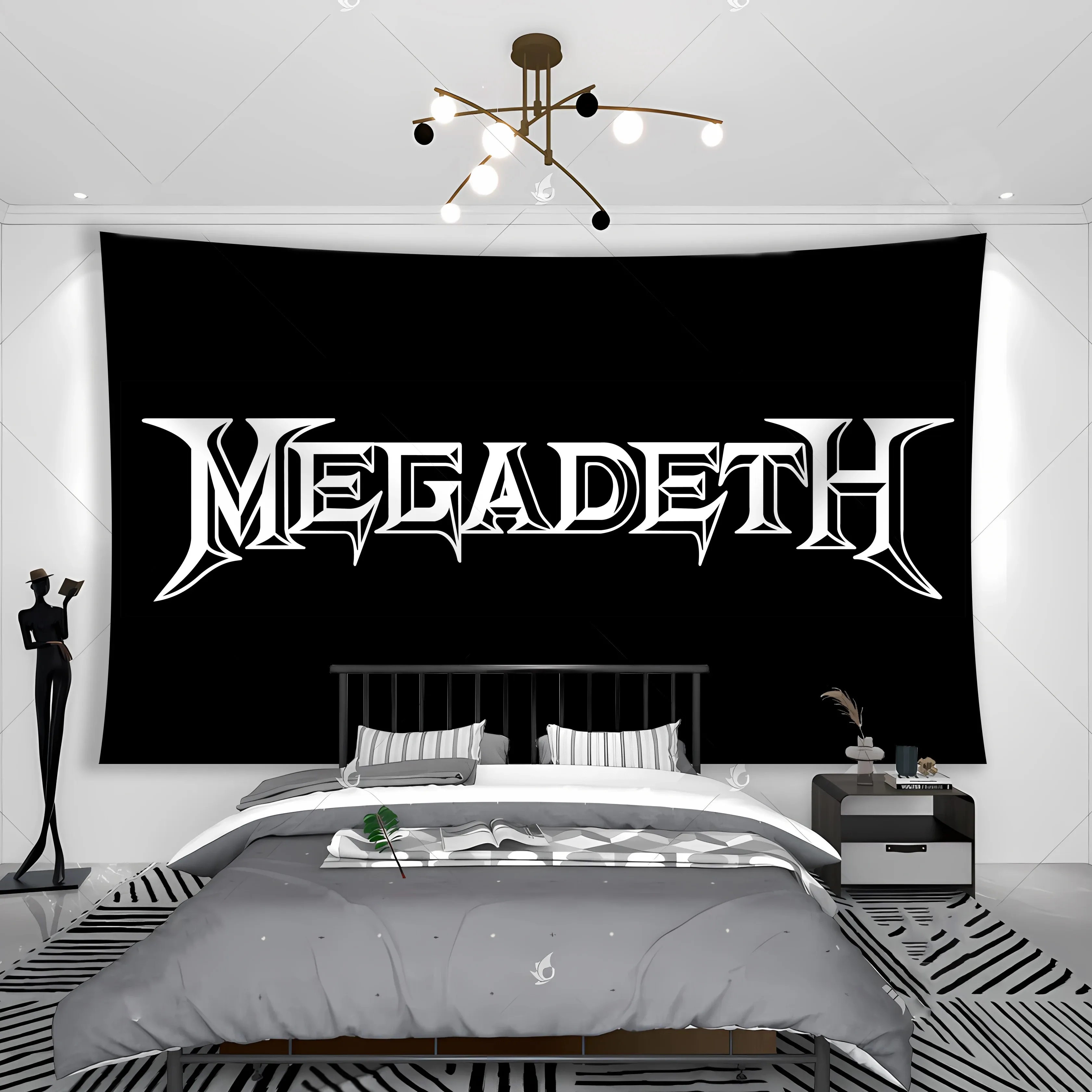 Poster Mural Megadeth Sans Cadre – 30 X 45 Cm, Décoration Salon Ou Chambre, Style Rock Métal