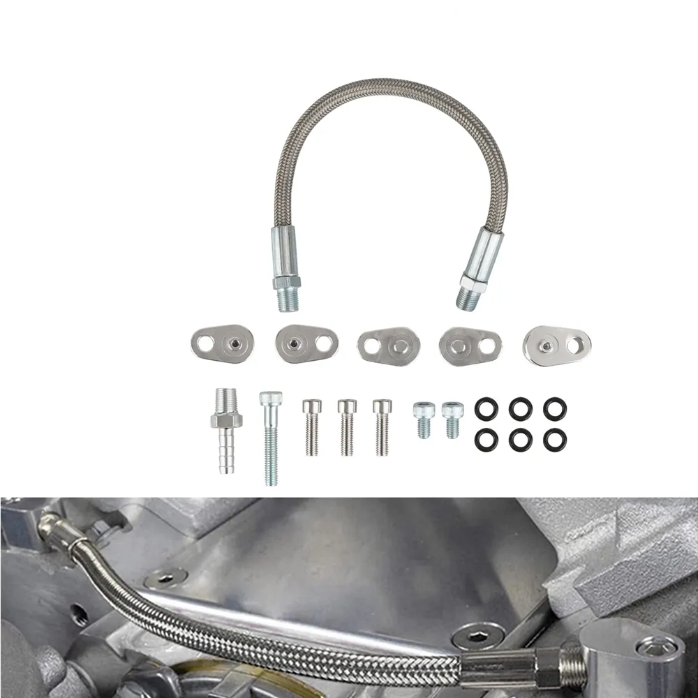 LS Engine Bypass Braided Hose Coolant LSX LS1 LM7 LR4 LQ4 LS6 L59 LQ9 Lm4 L33 - View #11