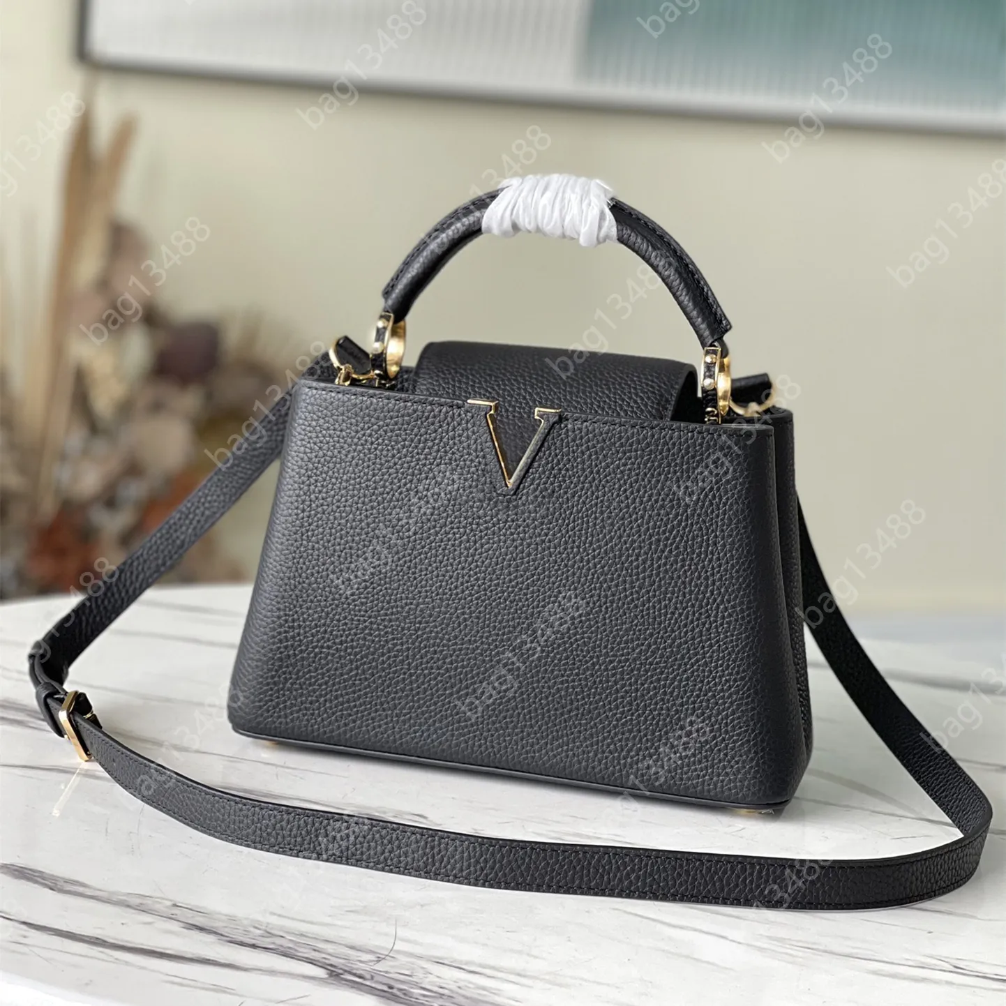 10A Capucines Bag Designer Crossbody Borse di lusso da 27 cm Specchio in pelle di qualità SASSEGGIO di grande capacità Tote Black Spalla Pulsa Casualizza Small Designer Borse Donne Borse da donna