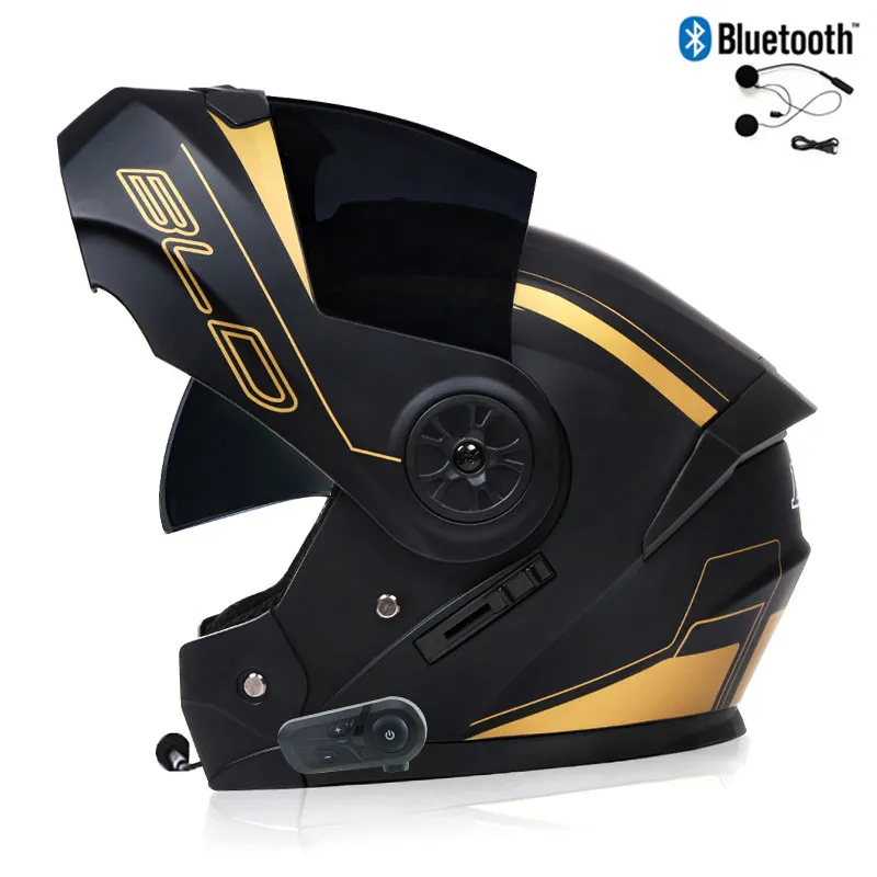 Modular Flip Up Front Motorcycle Helmets With Bluetooth - View #3