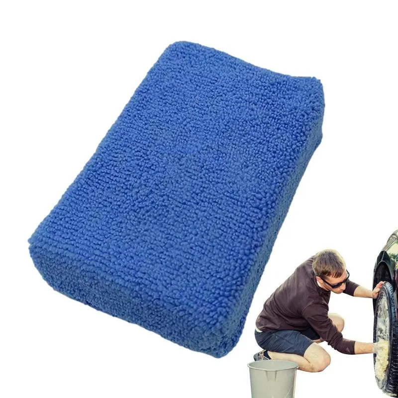 Car Wash Sponge Durable Microfiber Cleaning Sponge for Car Wash Waxing ...