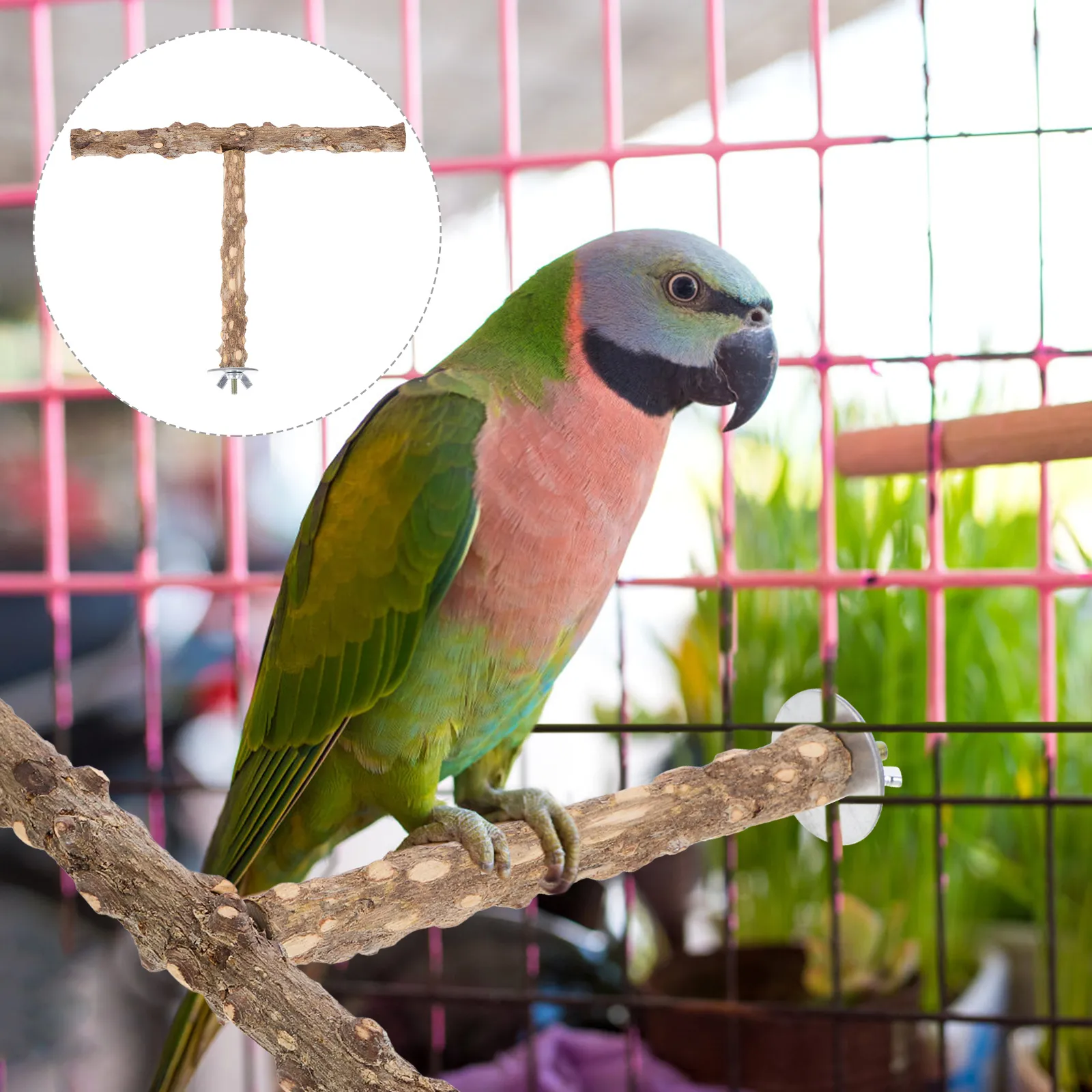 Bird Perch Stand For Cages - U Shape & 90-Degree Sand Perch For Budgies, Parakeets, Conures - View #10
