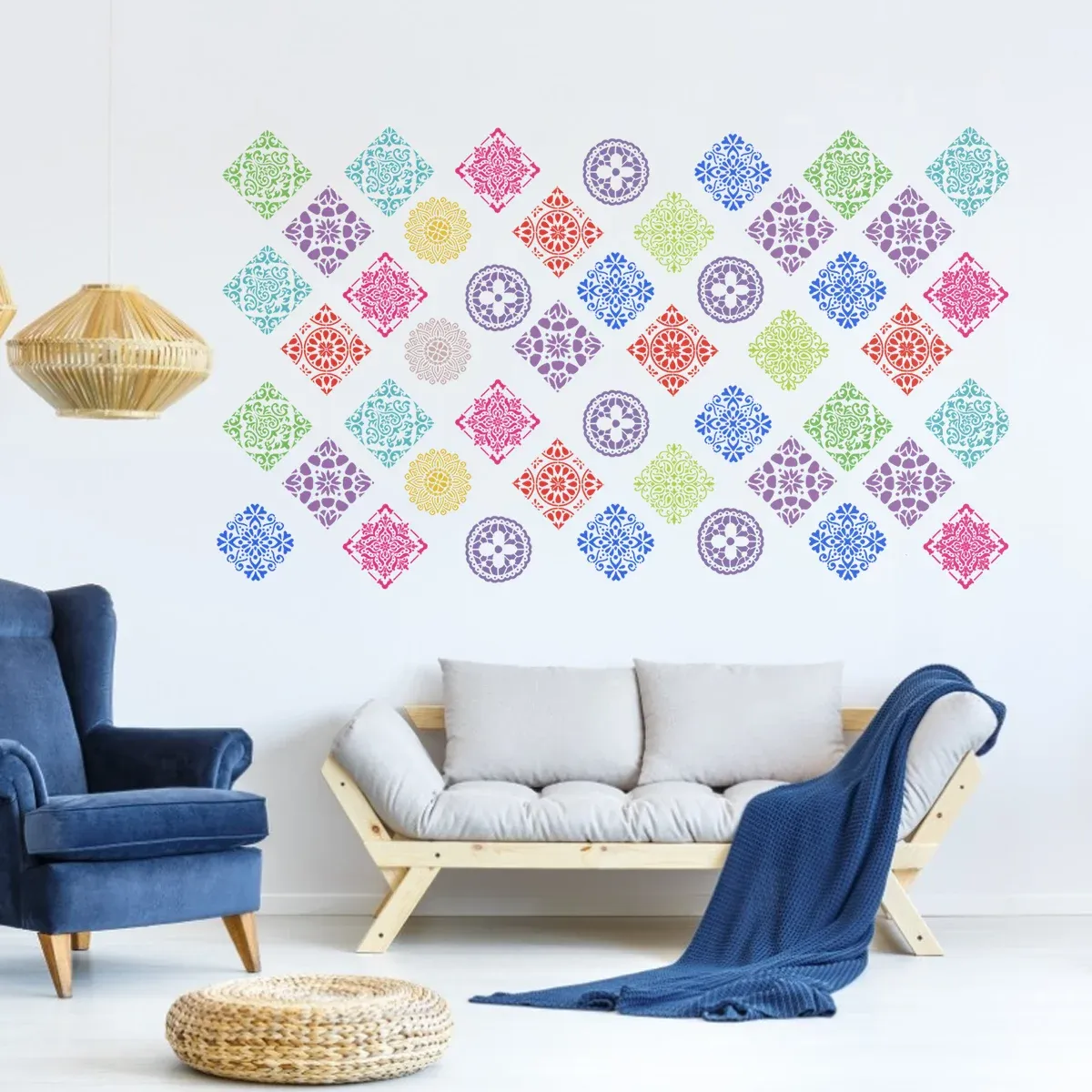 circle wall stencils for painting