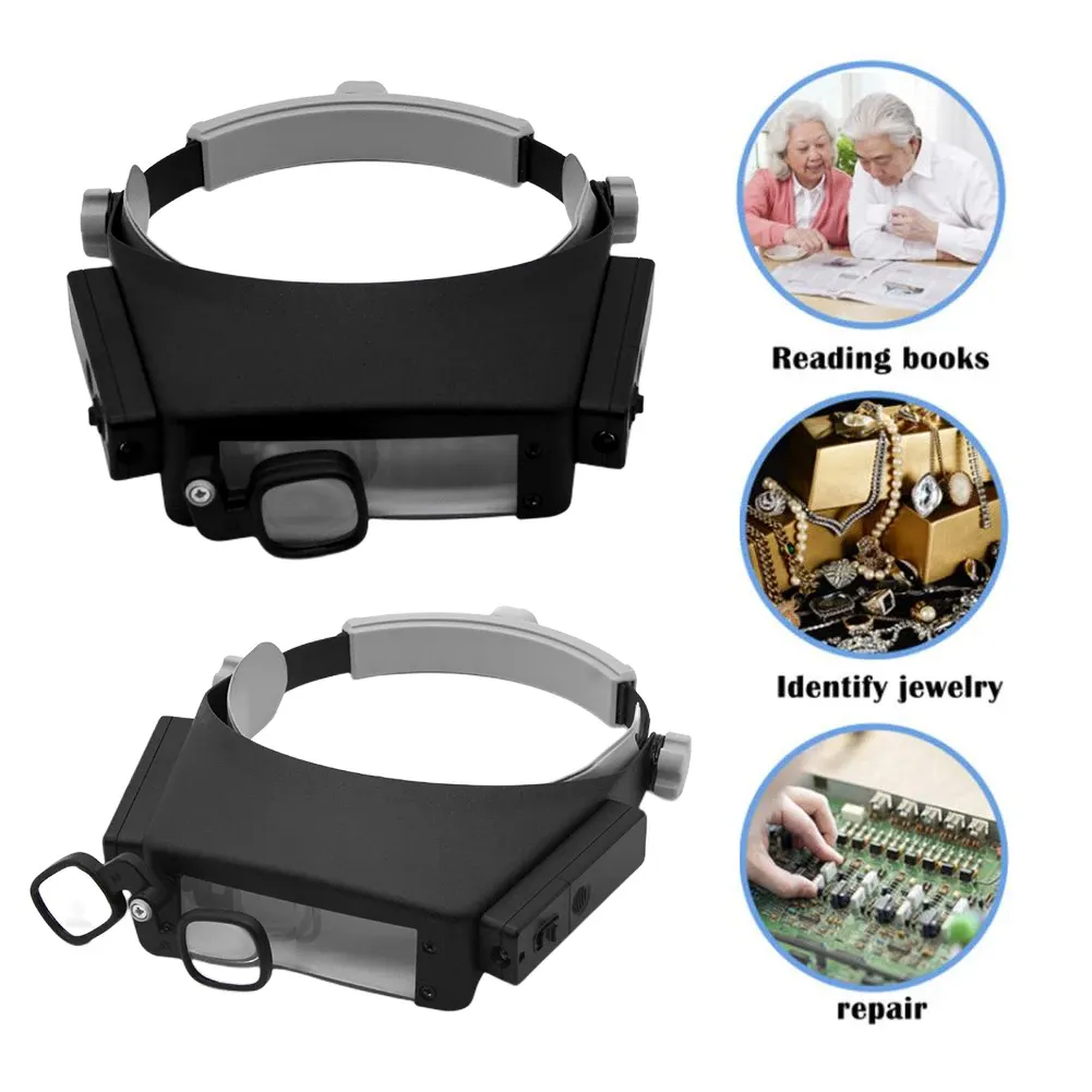 Save Big on Bulk Headband Magnifier Jewelers Magnifying Glass Headband  Magnifier With Multiple Lenses LED Lights To 17X Loupe For Watch 