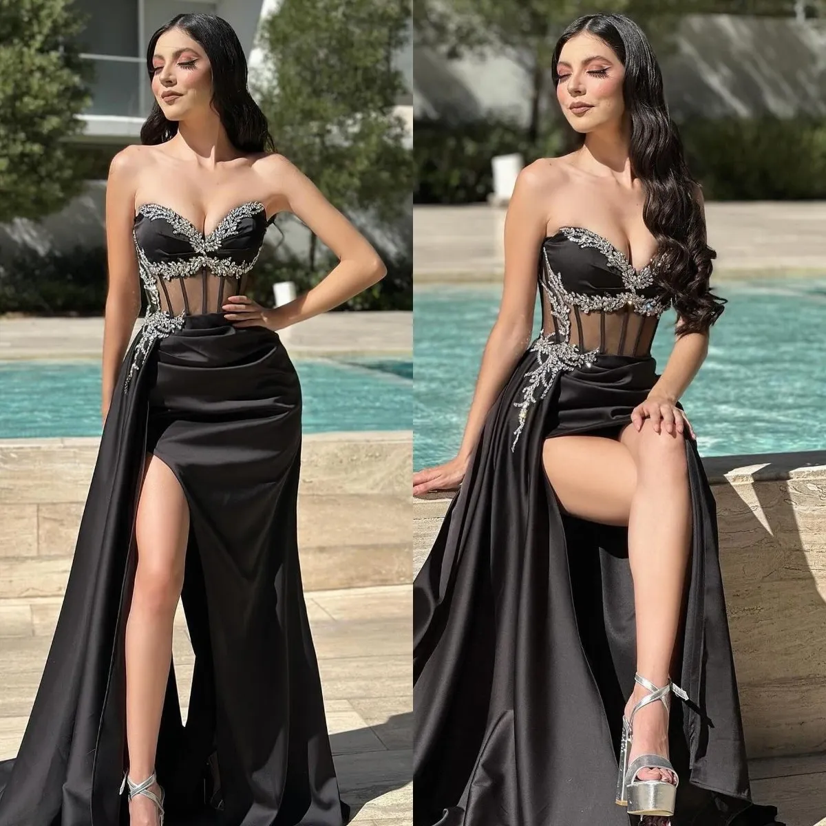Elegant black prom dresses best sale