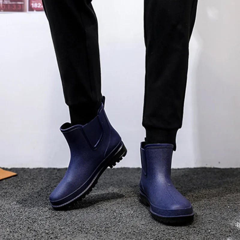 Waterproof Ankle Chelsea Boots: Mens Premium Rain & Work Rubber
