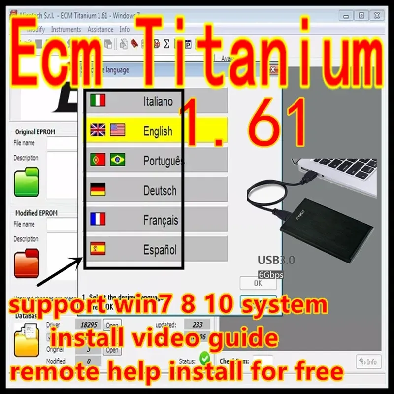 2024 HOT ECM TITANIUM 1.61 With 26000   Driver ECM 18259  Drivers for ecu tool Send link automotive software windows 7/8/10