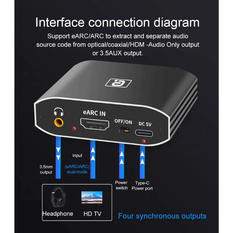 Save Big on Bulk Hdmi Audio Extractor Arc HDMI Audio Splitter: 192kHz Audio  Converter With Optical Coaxial Output, Audio Jack Splitter,