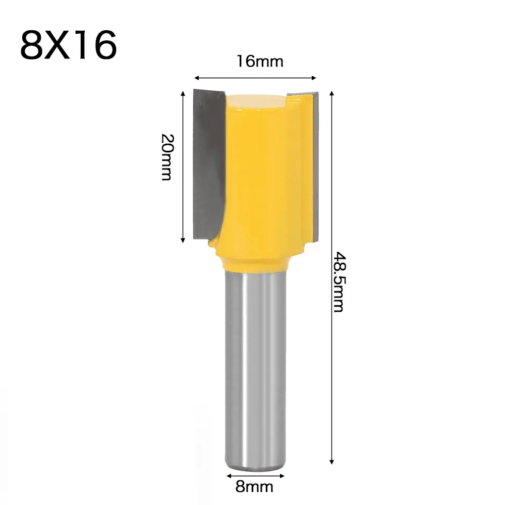 Straight Router Bit Wood Carving and Cleaning Tool 6/10/12/16mm Cutting ...