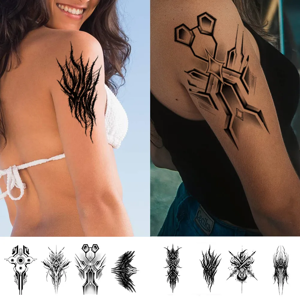 Herbal Juice Tattoo Sticker Set Cross Semi-Permanent Body Marker Tattoos  for Half Arm and Body from Dhgate Temporary Tattoos - price 14.3, image size:1001x1001