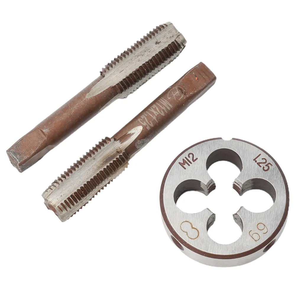 M14x1.5 Metric Tap And Die Set, High Speed Steel Alloy Metric Machine Tap Die Set Durability Tool Right Handed