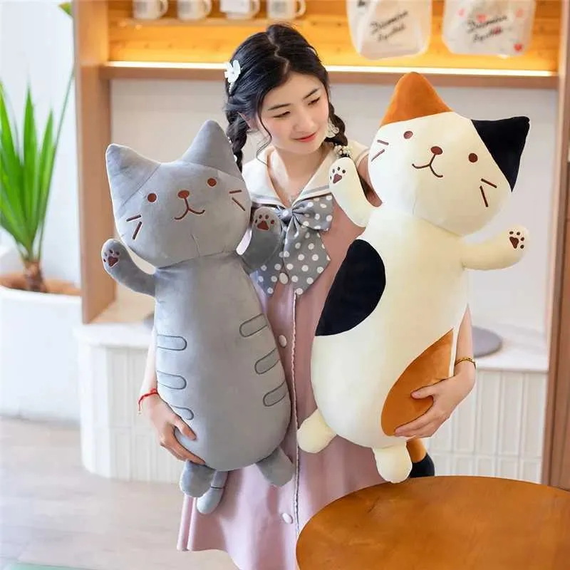 DHgate Round Cat Plush Cushion Japanese Cartoon Animal Sofa Pillow Seat Toys Gifts
