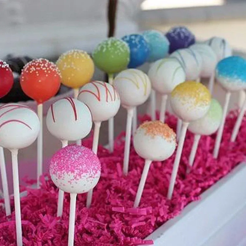80pcs/set Plastic Lollipop Stick Safe White Cake Sucker Sticks For Chocolate Sugar Candy Lollypop Bakeware Tool DIY Cake Mold | UK