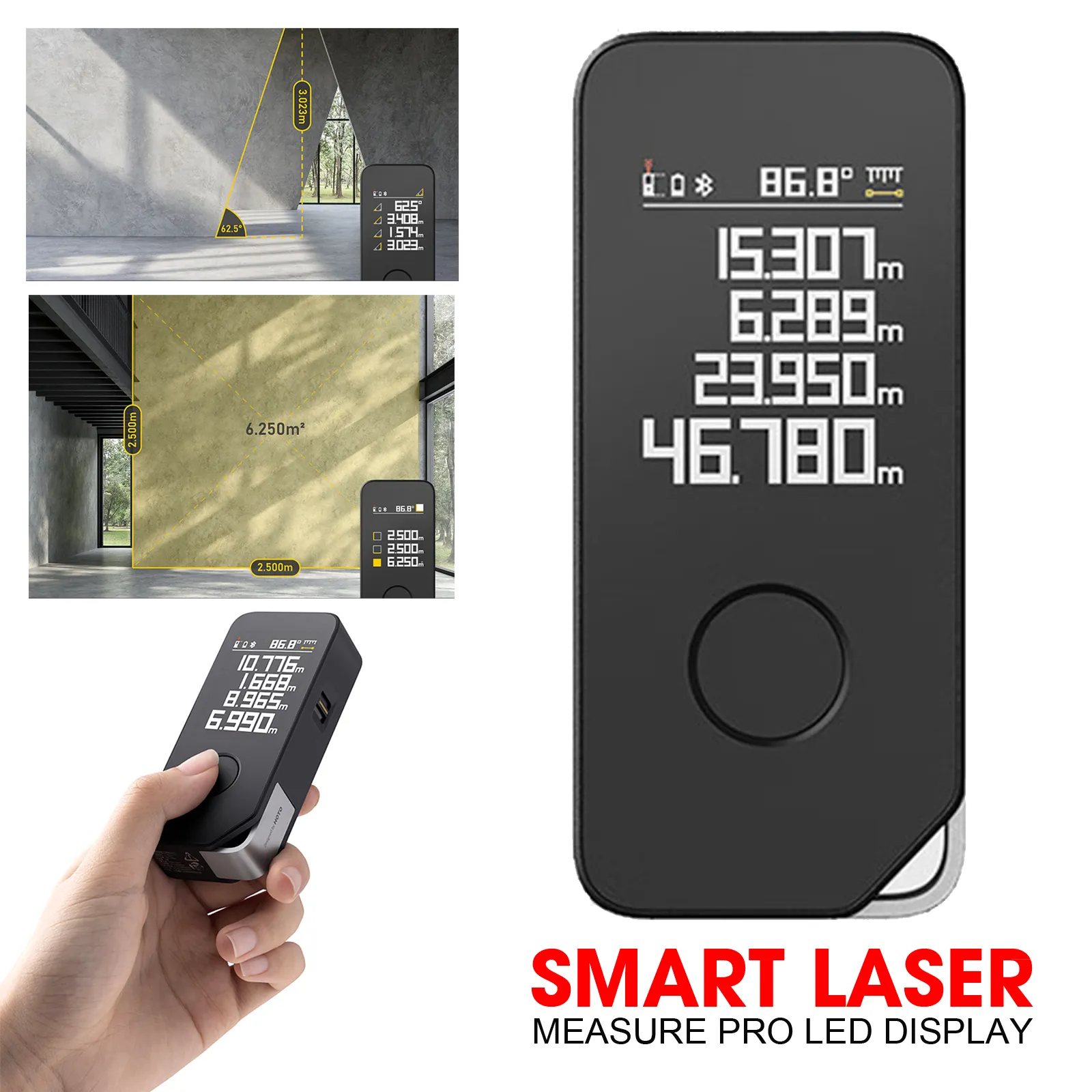 HOTO Smart Laser Measure Pro Rechargeable Digital From Ddmyjul