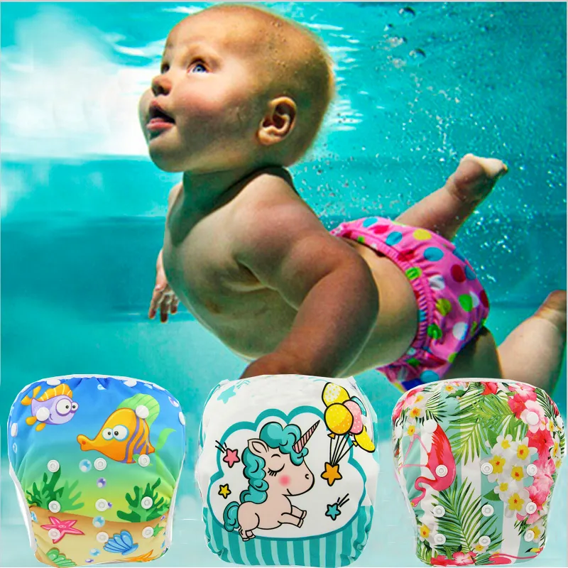 Unisex One Size Waterproof Adjustable Swim Diaper Pool Pant 10 40 Lbs Swim Diaper Baby Reusable