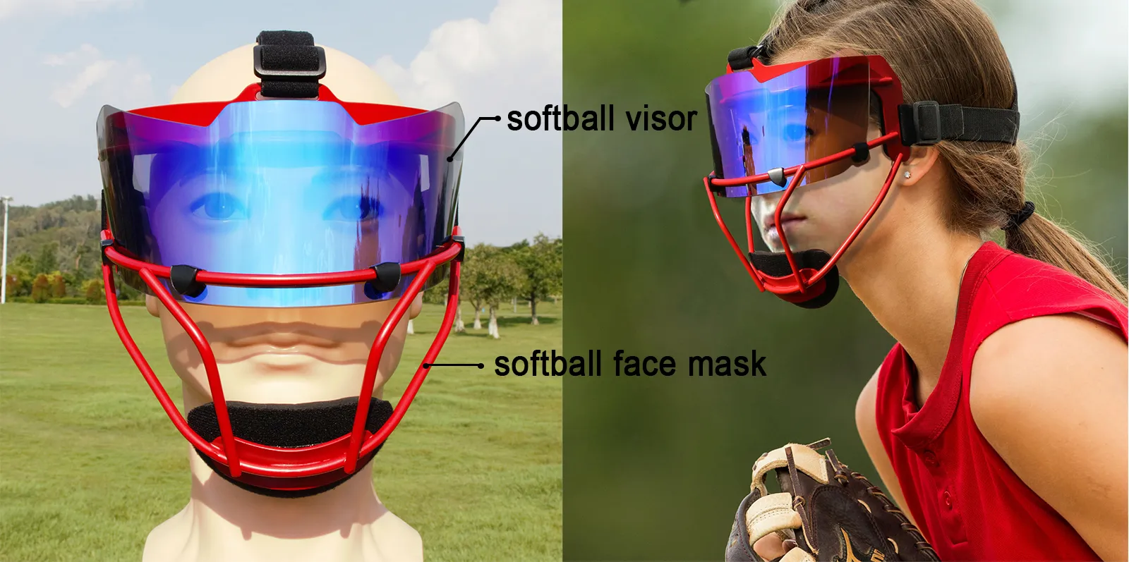 Máscara Facial De Softball Con Visor Ligero De Fielder Protective Fielder  Para Adultos Béisbol Juvenil, Equipo De Softbol De 26,41 € | DHgate, image size:1600x797
