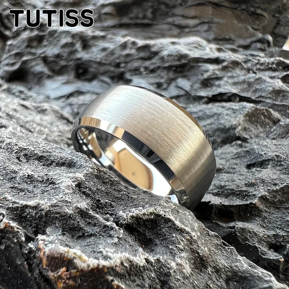 TUTISS Tungsten Carbide Forever Amazon Ring Large 10mm Wedding Band For Men And Women With Domed Brushed Finish And Comfortable Fit From Homepro17 16.13 DHgate.Com