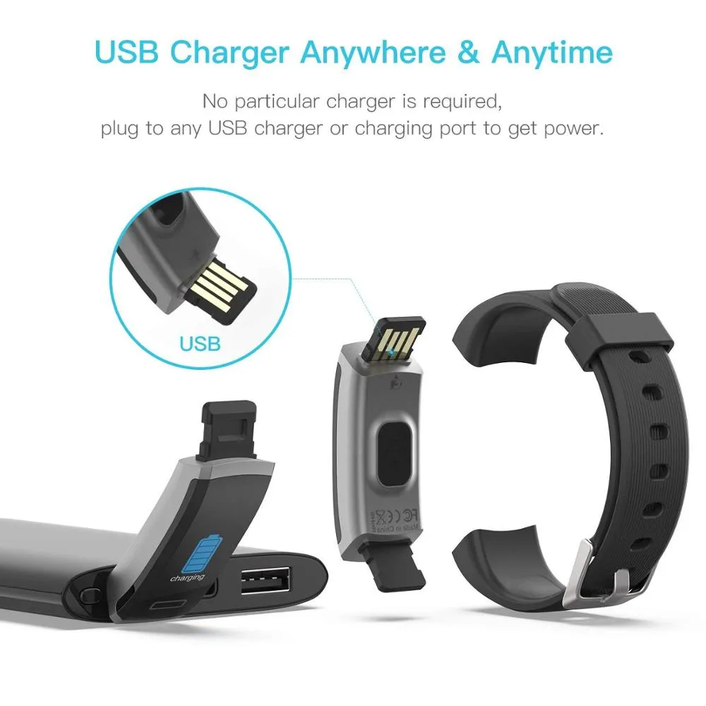 Heart Rate Smart Bracelet Chargeur Portable Magnetic Charger For