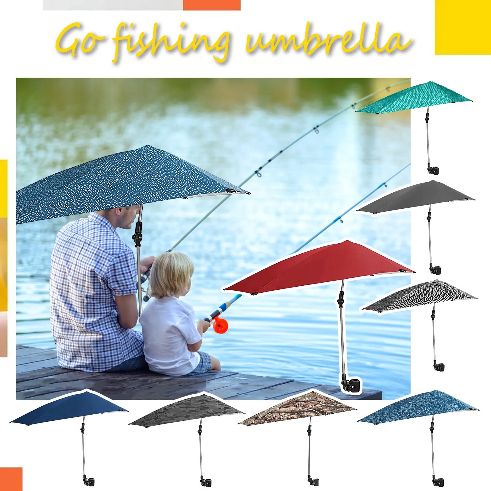 AMMSUN Umbrella Stand Parasol Holder Fixed Clip, Portable