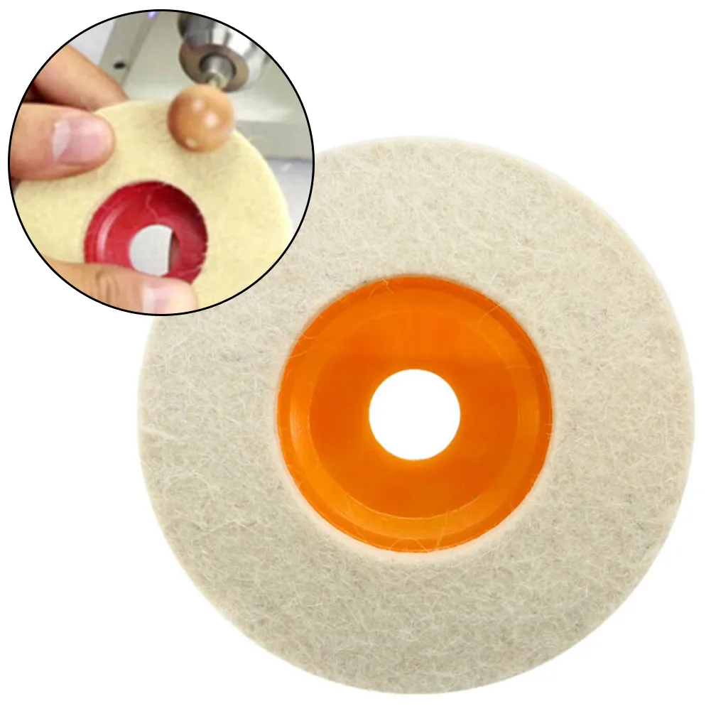 1Pcs 4 100mm Round Polishing Wheel 4 Inch Felt Wool Buffing Pad - Foto 7