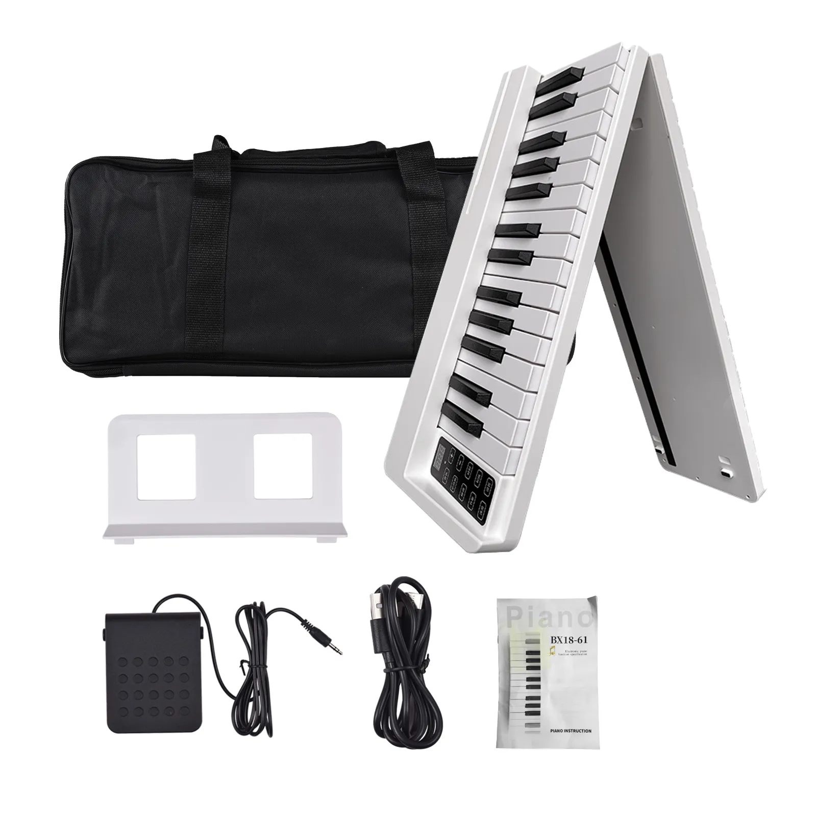 Portable 61 Key Foldable Electronic Portable Keyboard Piano With BT Connectivity LCD Display Built In Rechargeable Battery From Ddmyjan 217.09 DHgate.Com