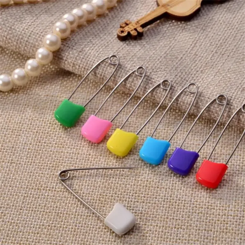 10/Baby Safety Pins with Plastic Heads Locking Pins for Cloth Diapers ...