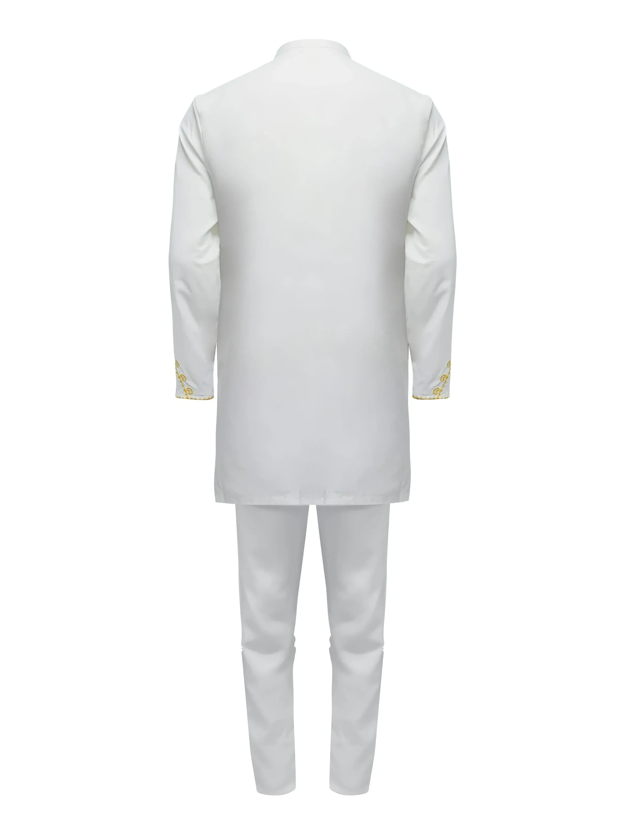 African Men Dashiki White Kaftan Set Embroidery Casual Suit with O-Neck and  Drawstring Pants from Dhgate Ethnic Clothing - price 43.9
