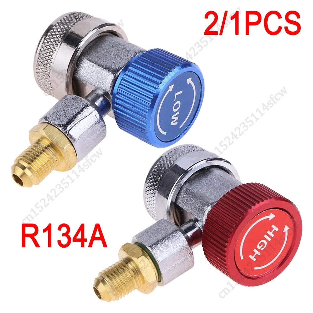 R134a Adapter In Stock R134A High Low Quick Coupler Connector Adapters Type AC Manifold Gauge Auto Set For A/C R1234yf Hose
