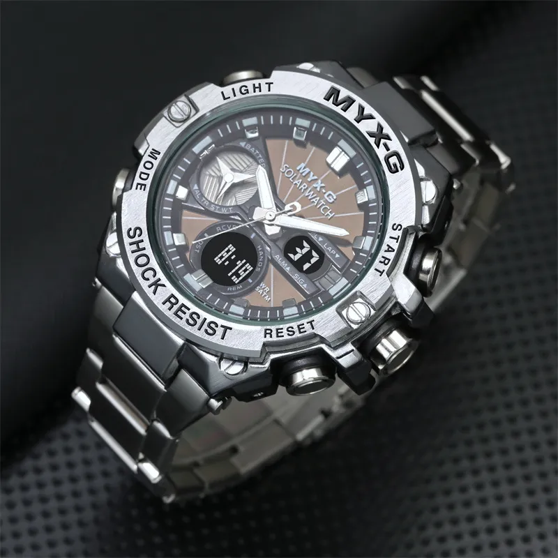 Mens mechanical and electronic multi-functional watches with 