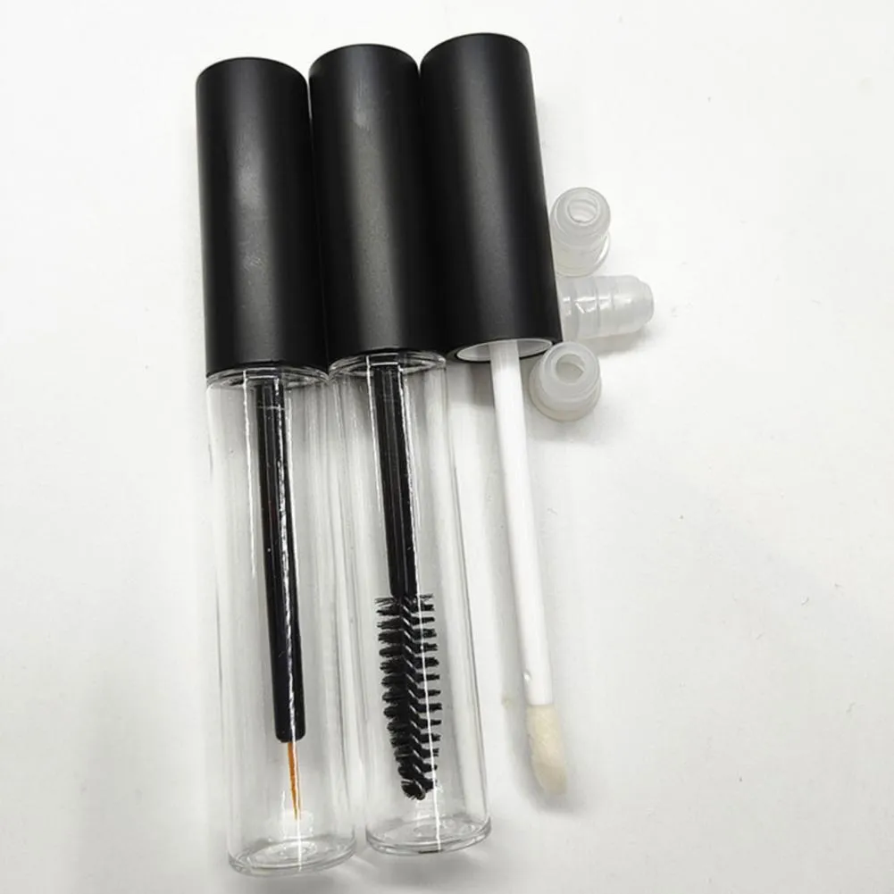 Leere Mascara-Tubes Zum Befüllen – 5 Stück, 10 Ml, Mit Wimpernstäbchen & Anti-Leck-Stopfen