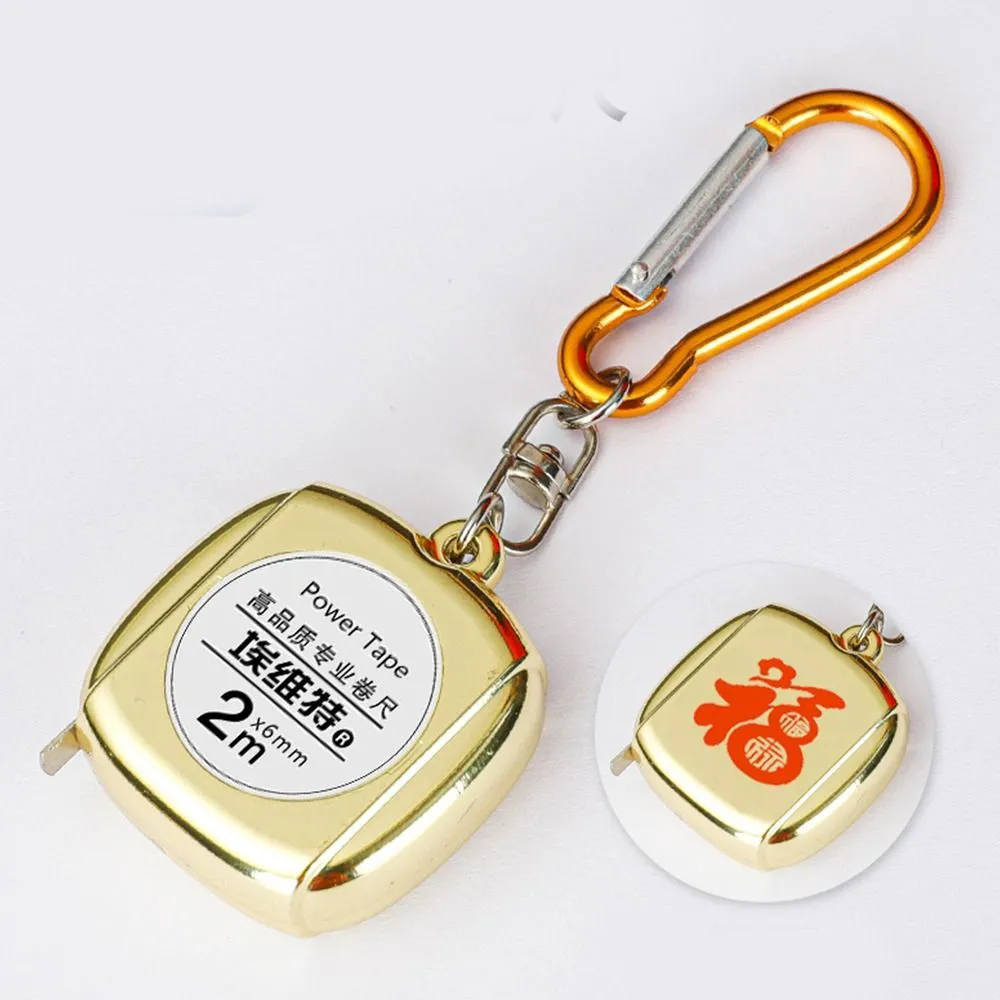 Multi Measuring Key Chain 2M Retractable Keychain Tape Measure Mini Multipurpose Measuring Tool ...