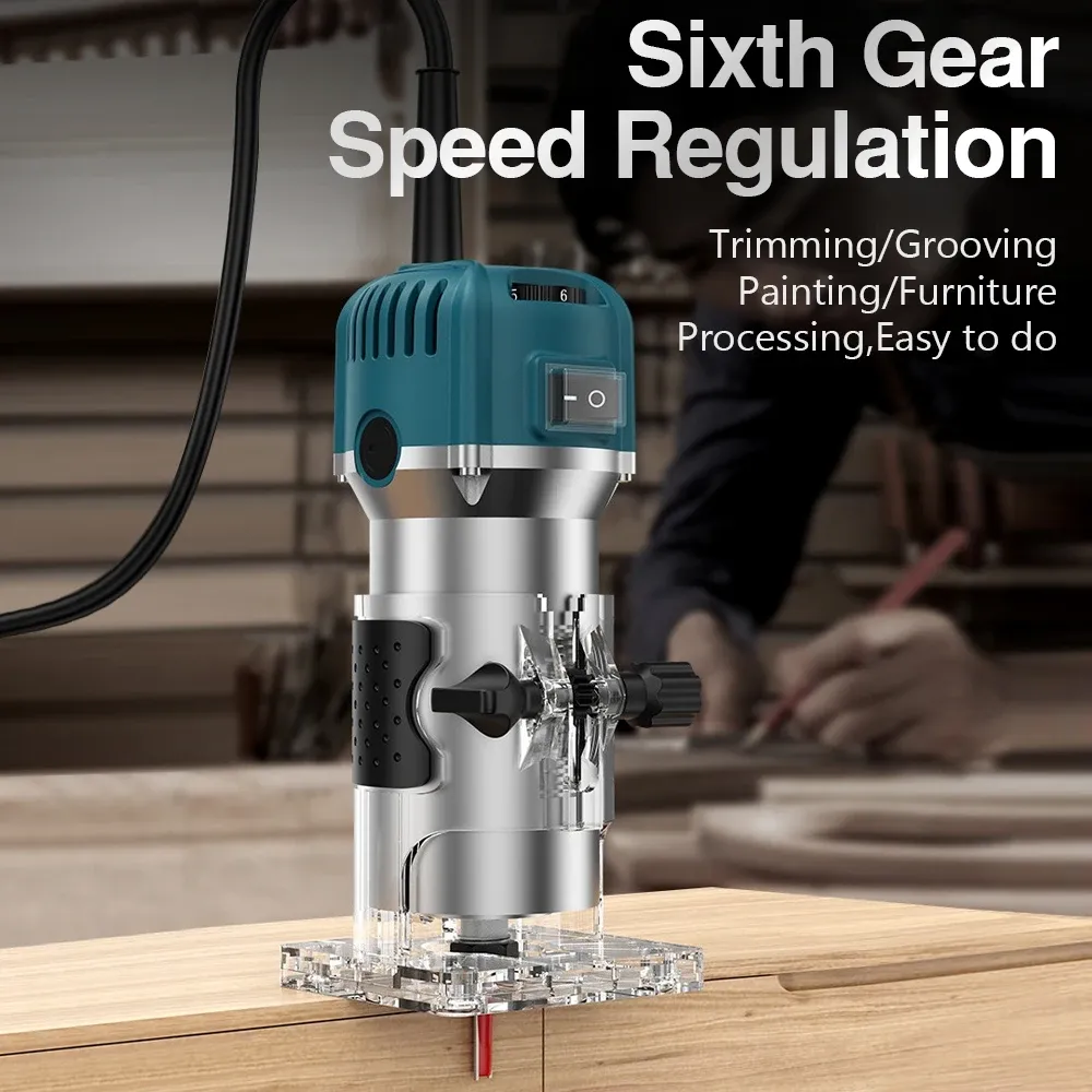 Mini WZTO Electric Laminate Trim Router Compact Router Handheld Trigger ...
