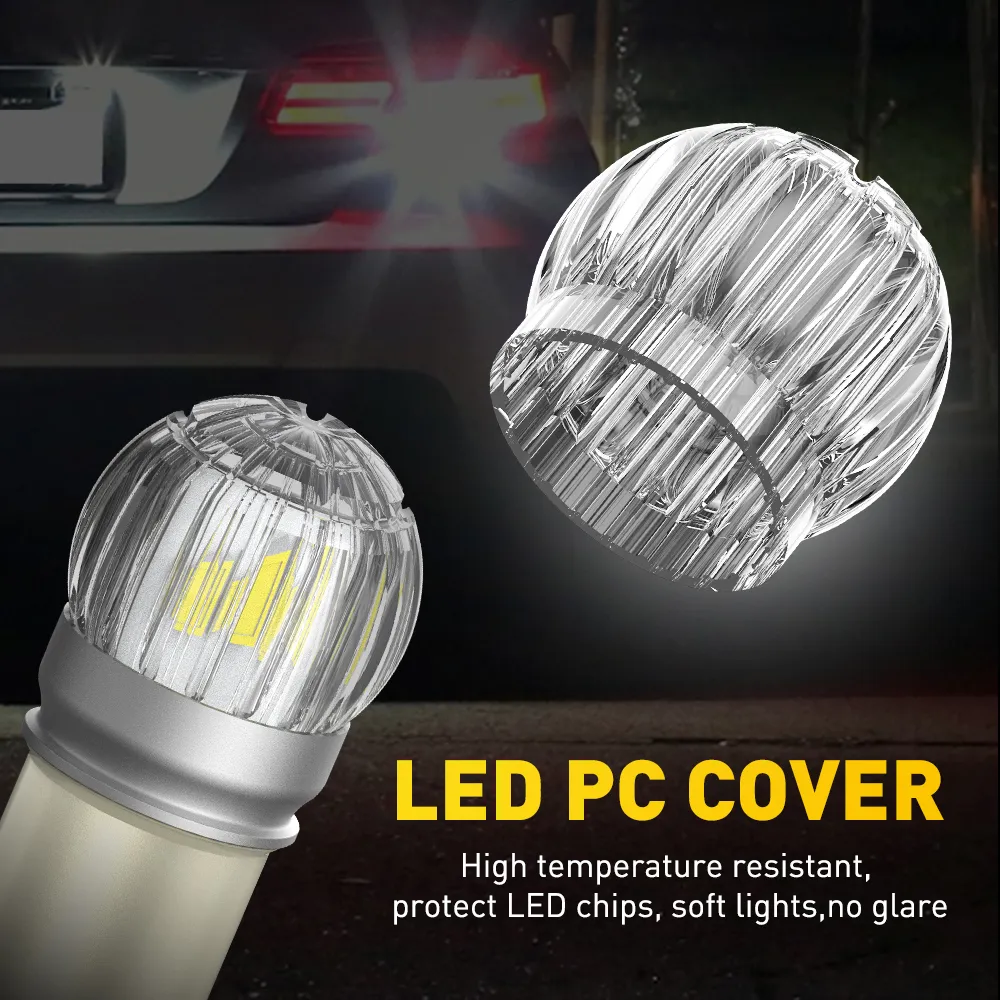AUXITO 1157 LED Brake Tail Light Bulbs – Canbus Error Free – Red – 2 Pack
