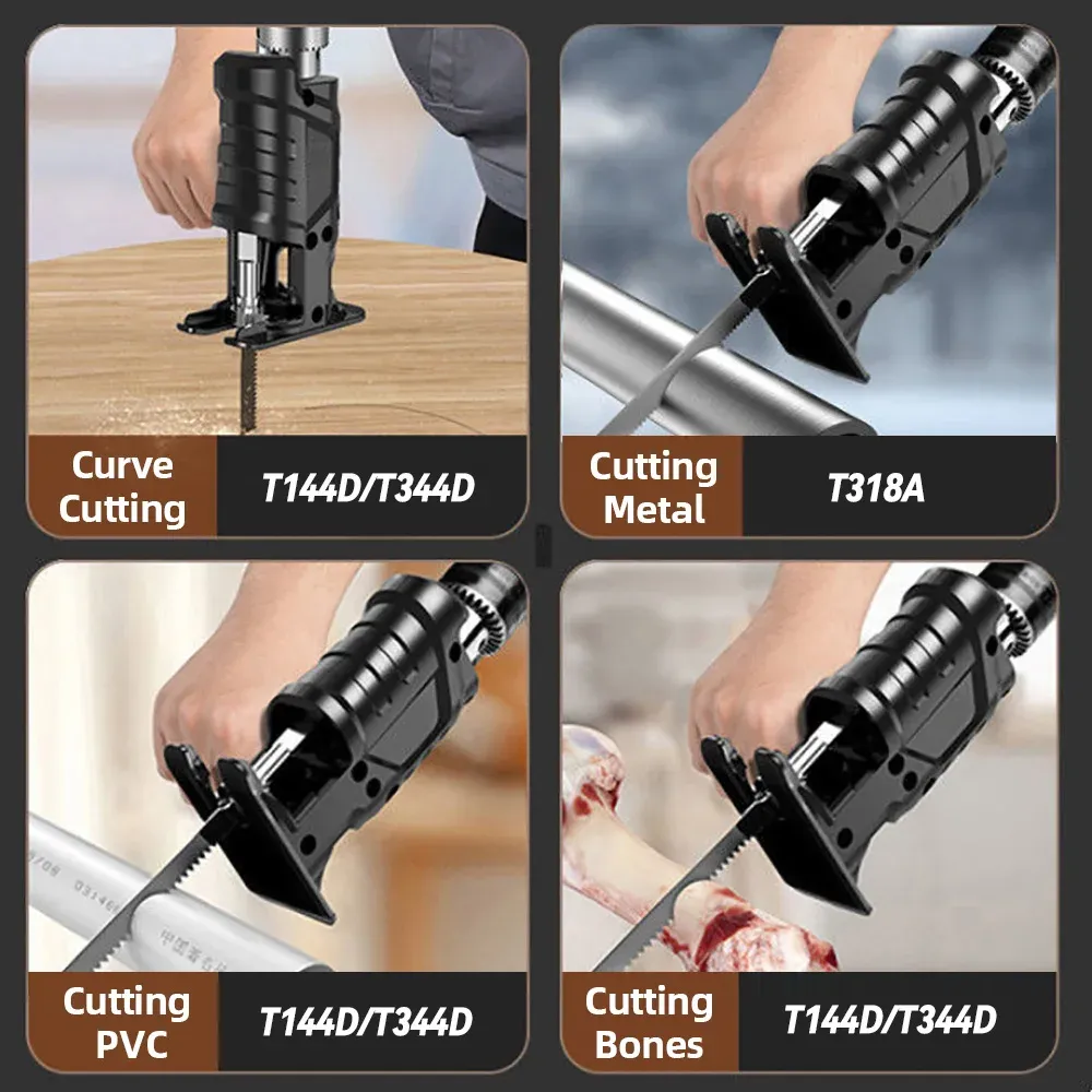 Saw Adapter Drill Bit - Portable Reciprocating Saw To Drill Converter For Chain Saw Attachment