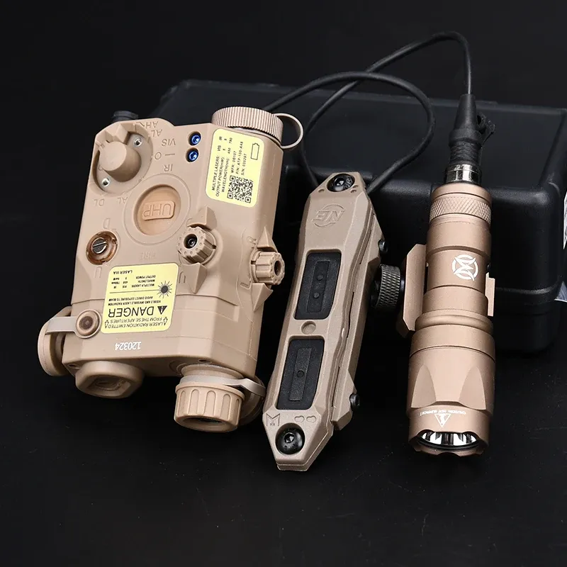 Lampe Torche + Laser Tactique WADSN PEQ-15 - Vert/rouge, étanche, Pour Airsoft