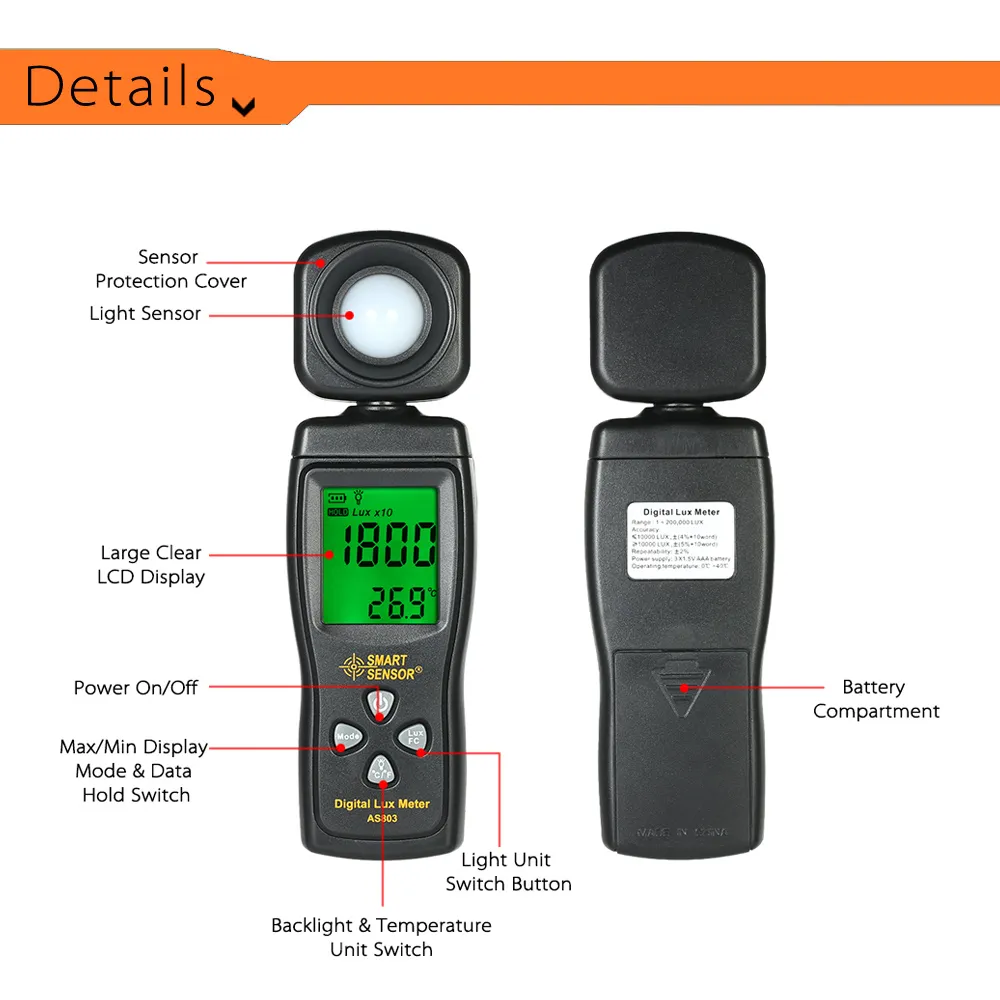 2024 Portable Digital Lux Meter Handheld Illuminometer For Accurate ...