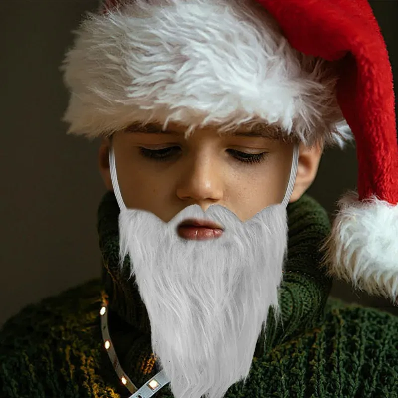 Simulated Santa Claus Face Beard White Christmas Cosplay Costume Prop For Xmas Party Decor From Homepro12 4.15 DHgate.Com