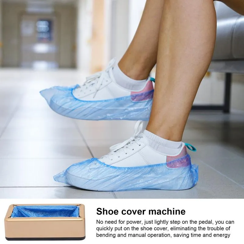 DHgate Portable Electric Shoe Cover Dispenser Machine w 100 Disposable Waterproof Shoe Covers for Indoor and Outdoor Use Household Appliances
