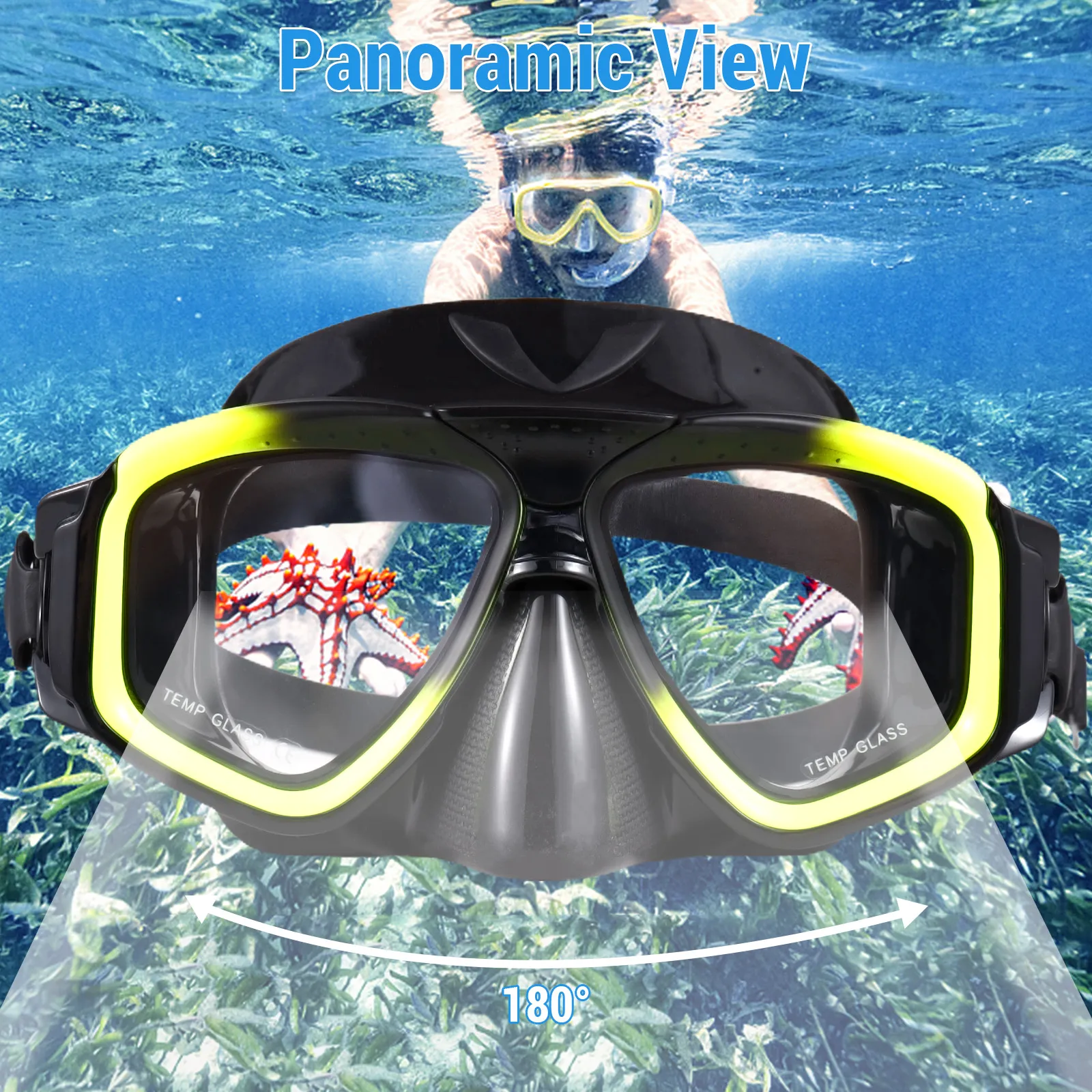 Adult Snorkeling Mask Felidel Adult Snorkel Set - Dry Top Panoramic ...