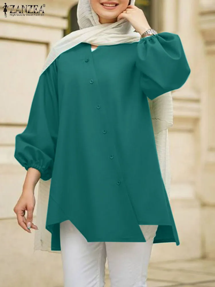 日本人気超絶の DHgate.com:ZANZEA Womens Long Sleeve Turkish Blouse: Casual トップス