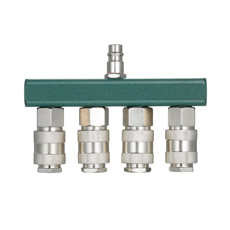 Primefit 3-Way Round Air Manifold With 1/4 In. 6-Ball Brass Couplers - Foto 4