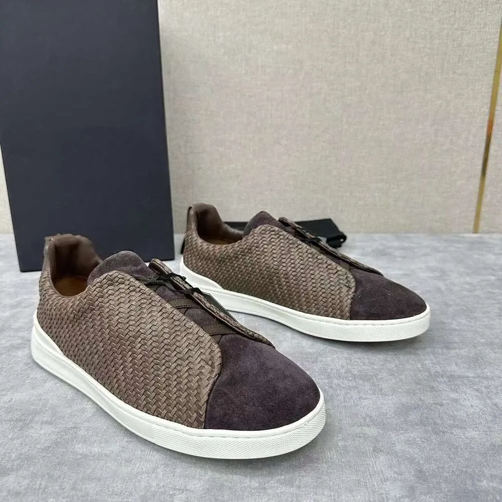 DHgate.com:Zegna-Inspired Mens Leather Casual Shoes: Solid, Lace-up, and  Lightweight:Shoes & Accessories